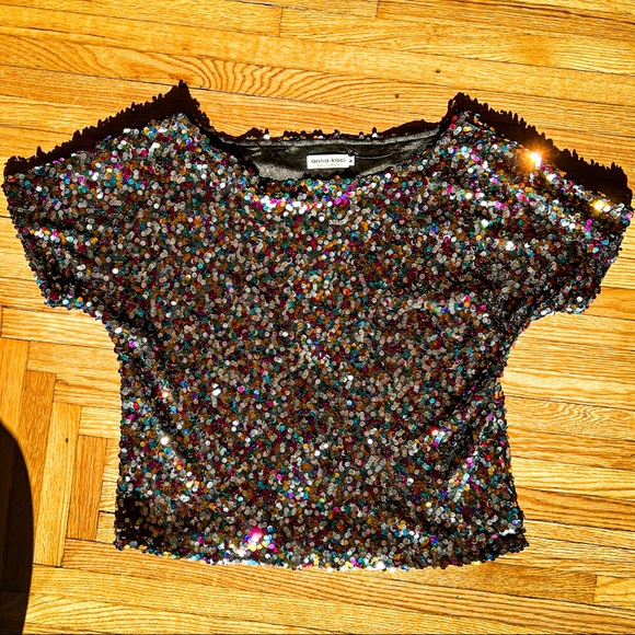 One shoulder sequin blouse - Picture 5 of 6